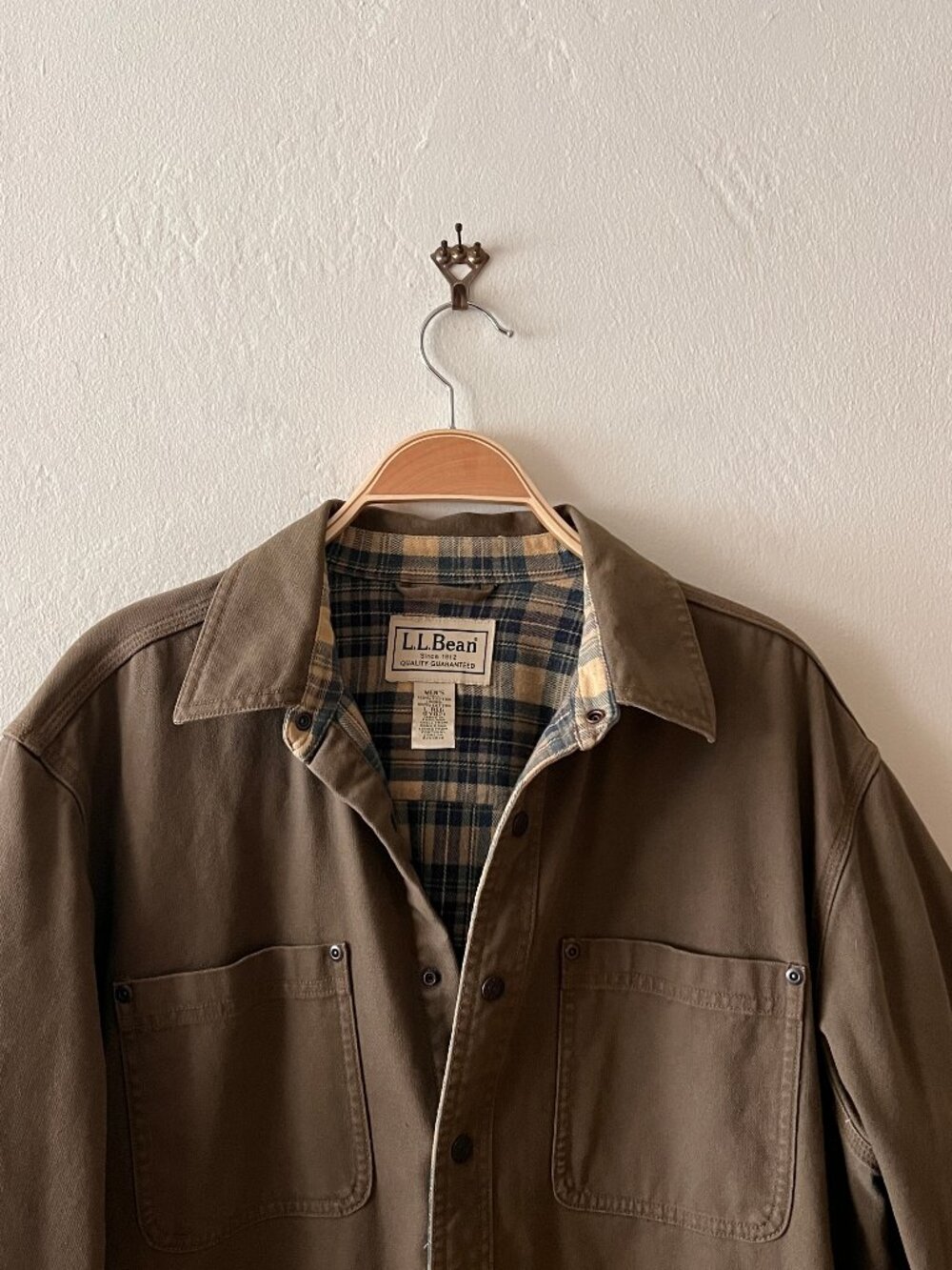 Vintage L.L. Bean Green Cotton Jacket, Men's Large - Picture 3 of 10